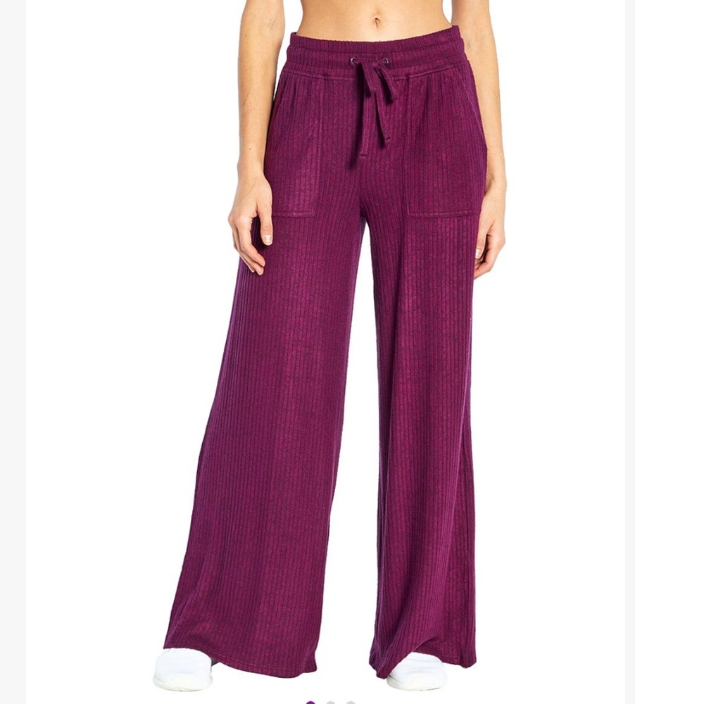 Bally Dark Purple Wide Leg Lounge Pants
